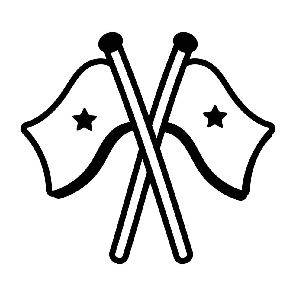 Trendy Sports Flags vector
