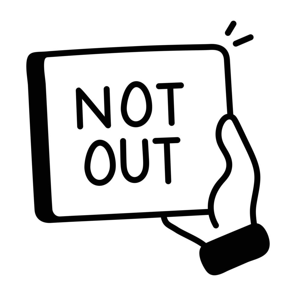 Trendy Not Out vector