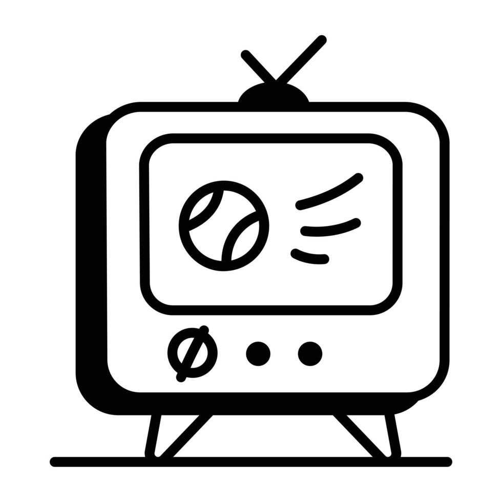 Trendy Cricket Broadcast vector
