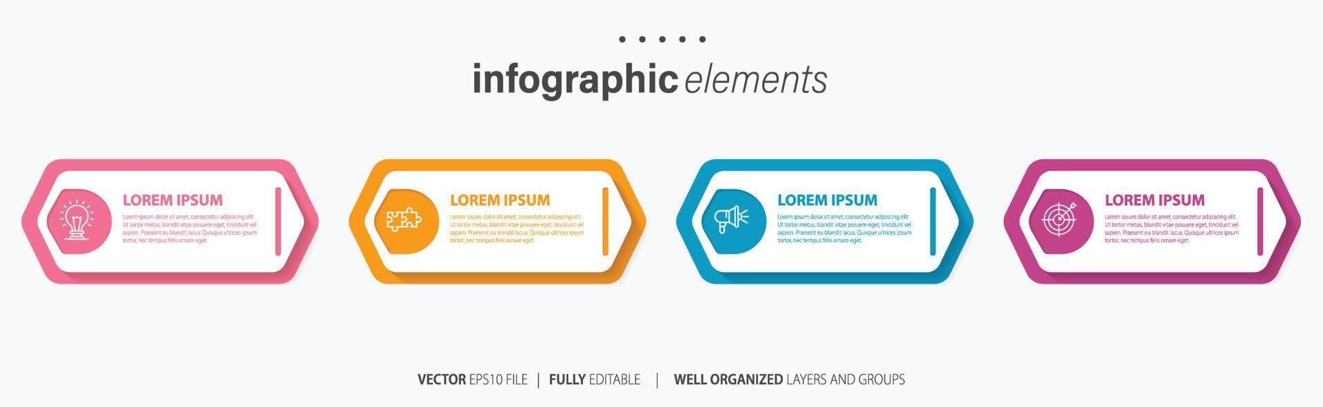 Infographic elements data visualization vector