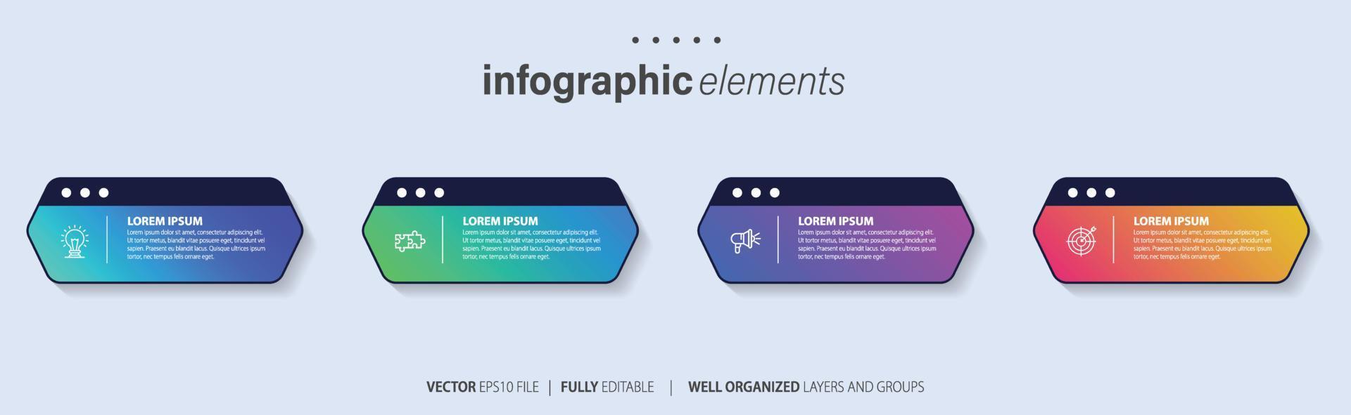 infografía elementos datos visualización vector