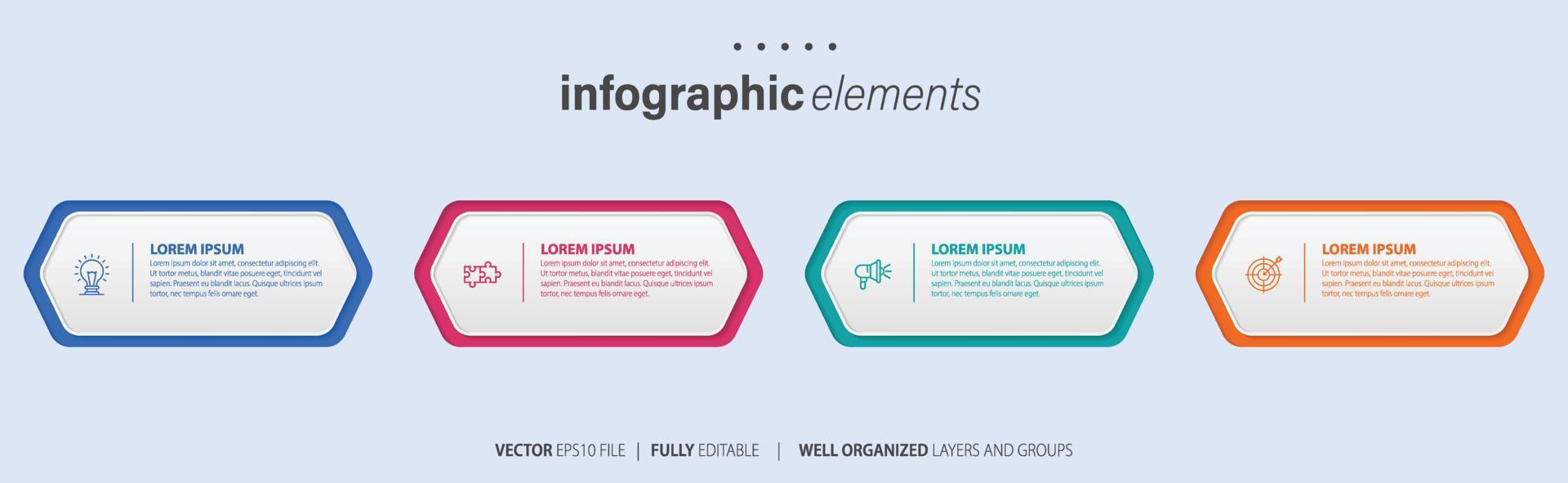 infografía elementos datos visualización vector