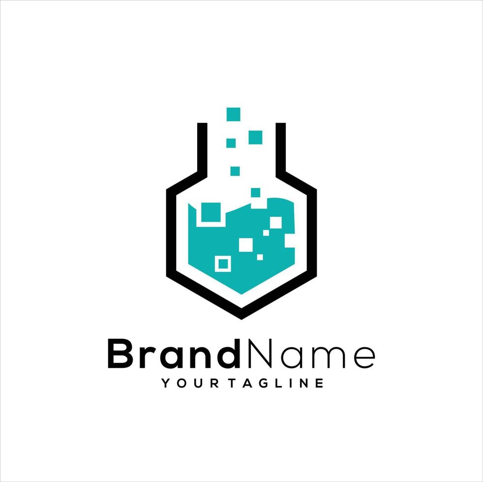 lab logo designs concept, science and medicine creative symbol, tech logo template vector