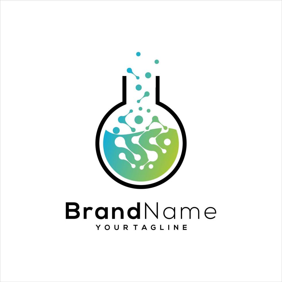 lab logo designs concept, science and medicine creative symbol, tech logo template vector
