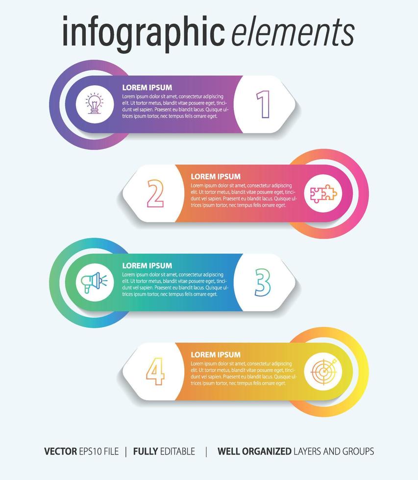 negocio infografía con moderno diseño vector. vector