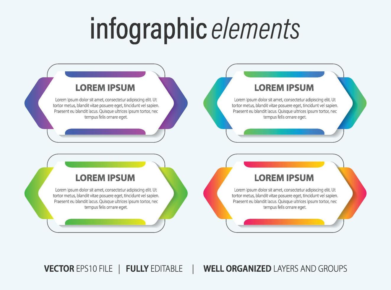 Business Infographic with modern design vector. vector