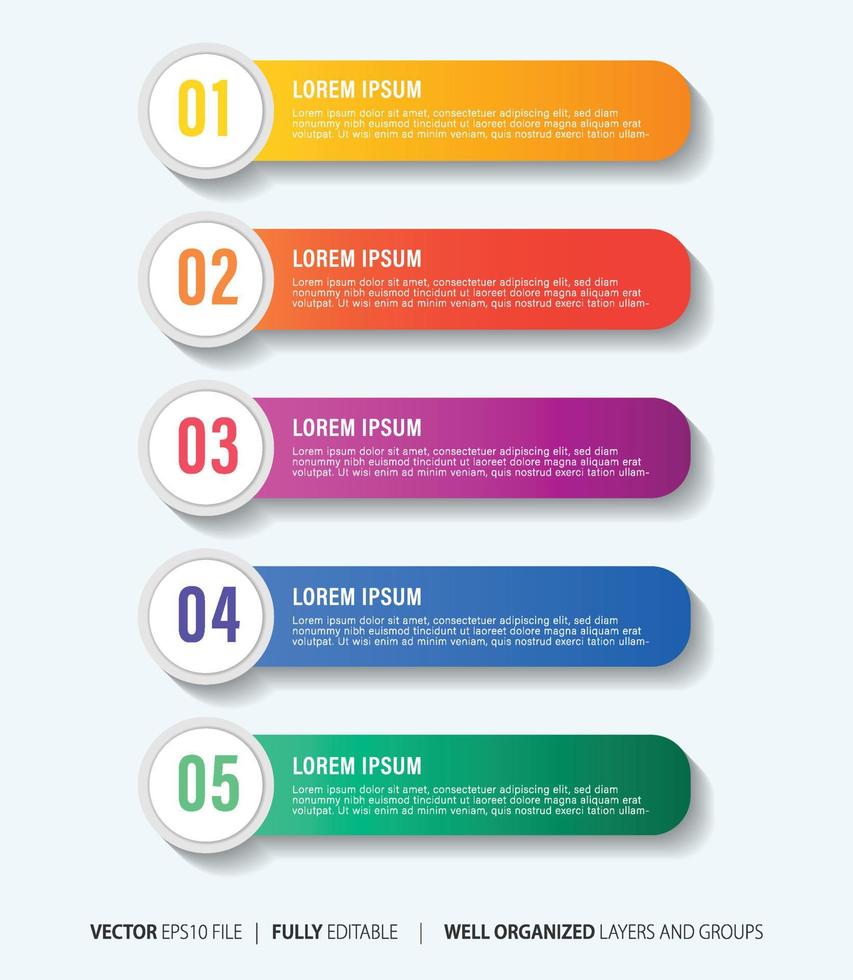 Business Infographic with modern design vector. vector