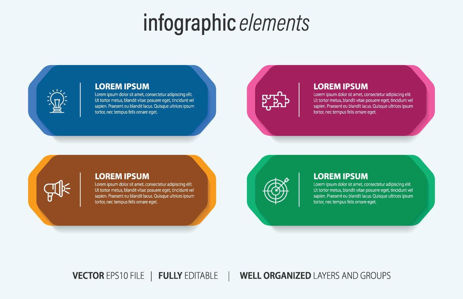 Business Infographic with modern design vector. vector