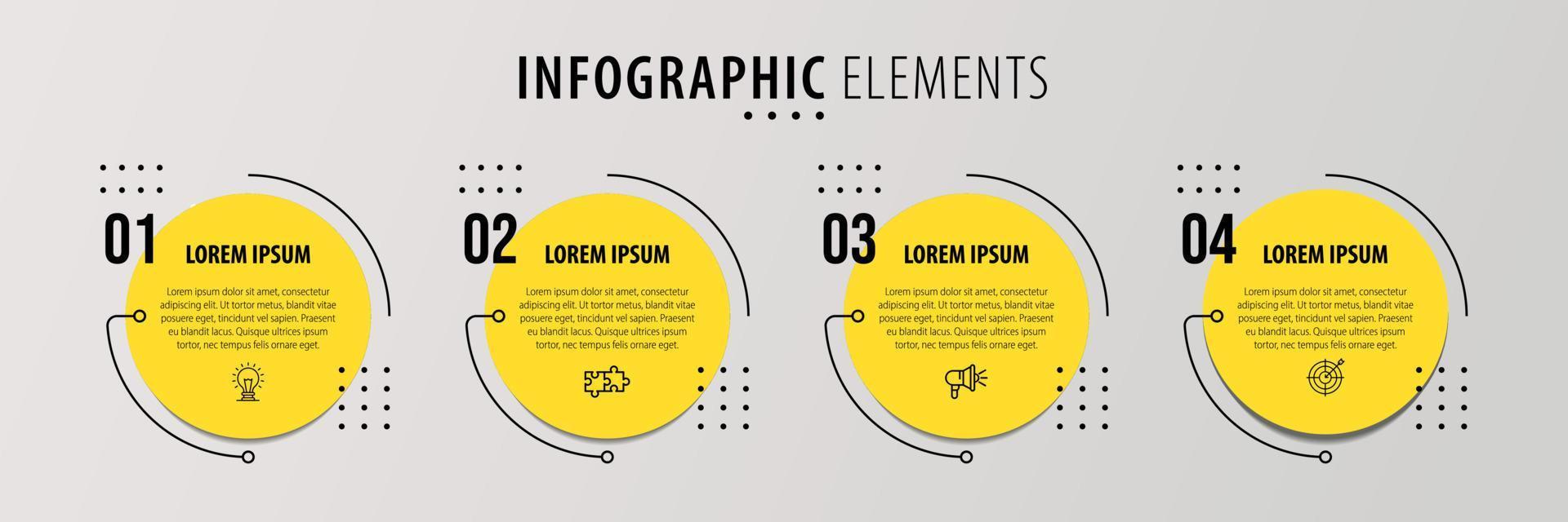 Business data visualization. Process chart. Abstract elements of graph, diagram with steps, options, parts or processes. Vector business template for presentation. Creative concept for infographic.