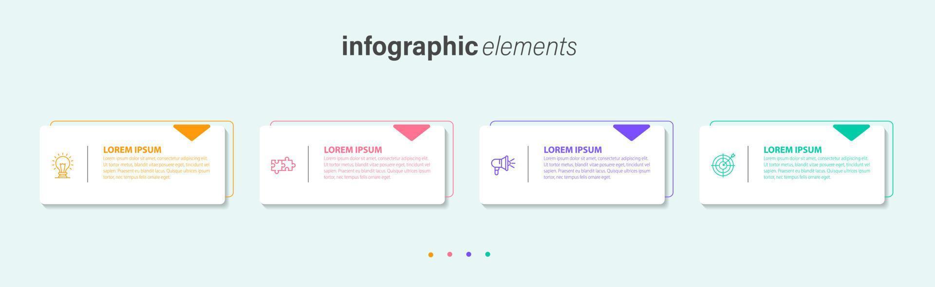 Vector infographic design template with 4 options or steps