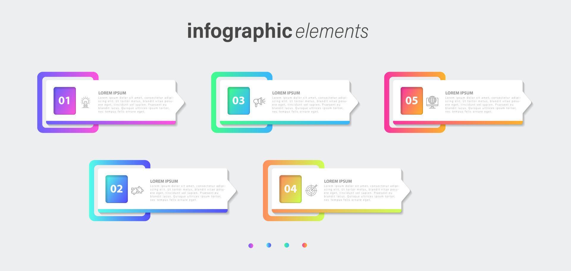 Vector infographic design template with 4 options or steps