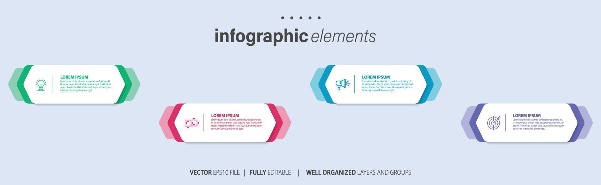 infografía elementos datos visualización vector