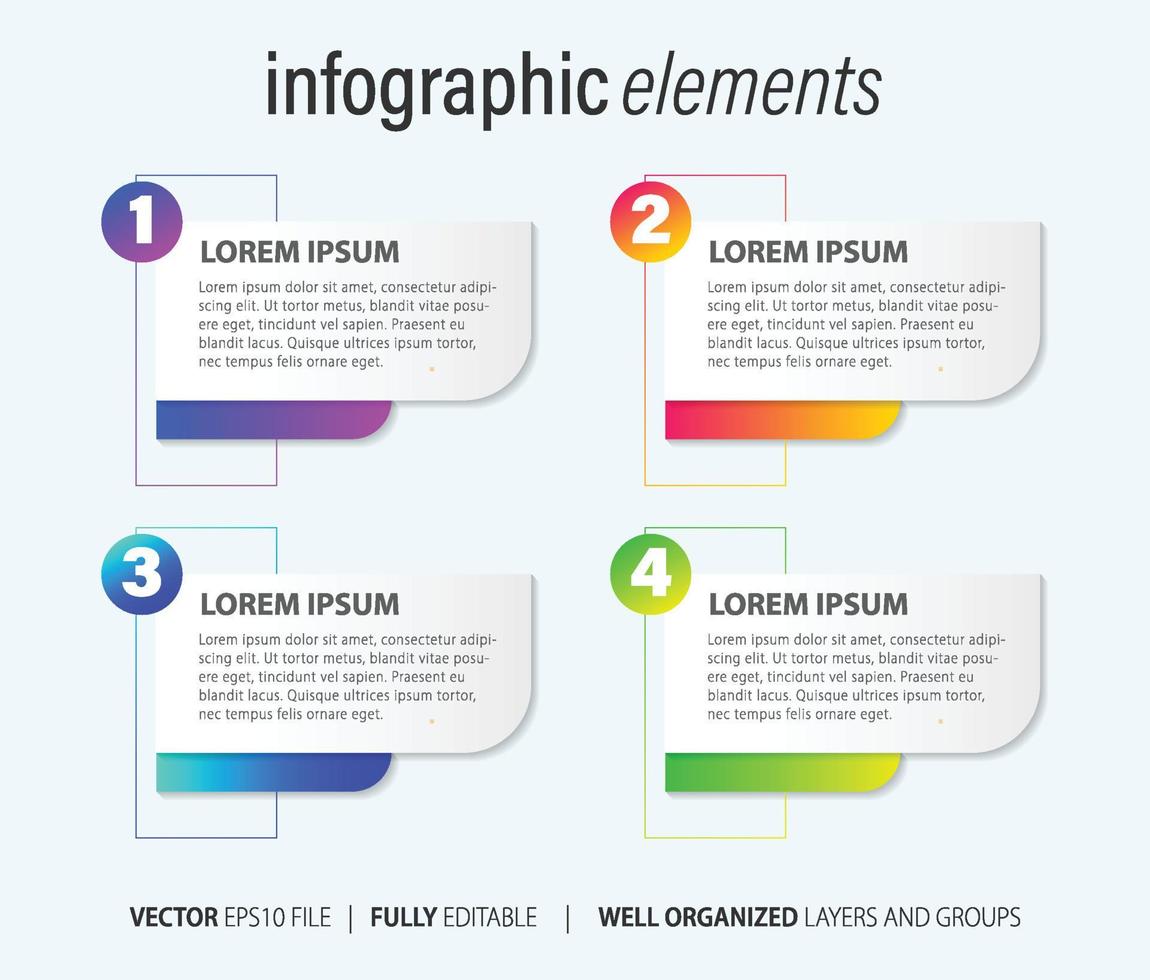 Business Infographic with modern design vector. vector