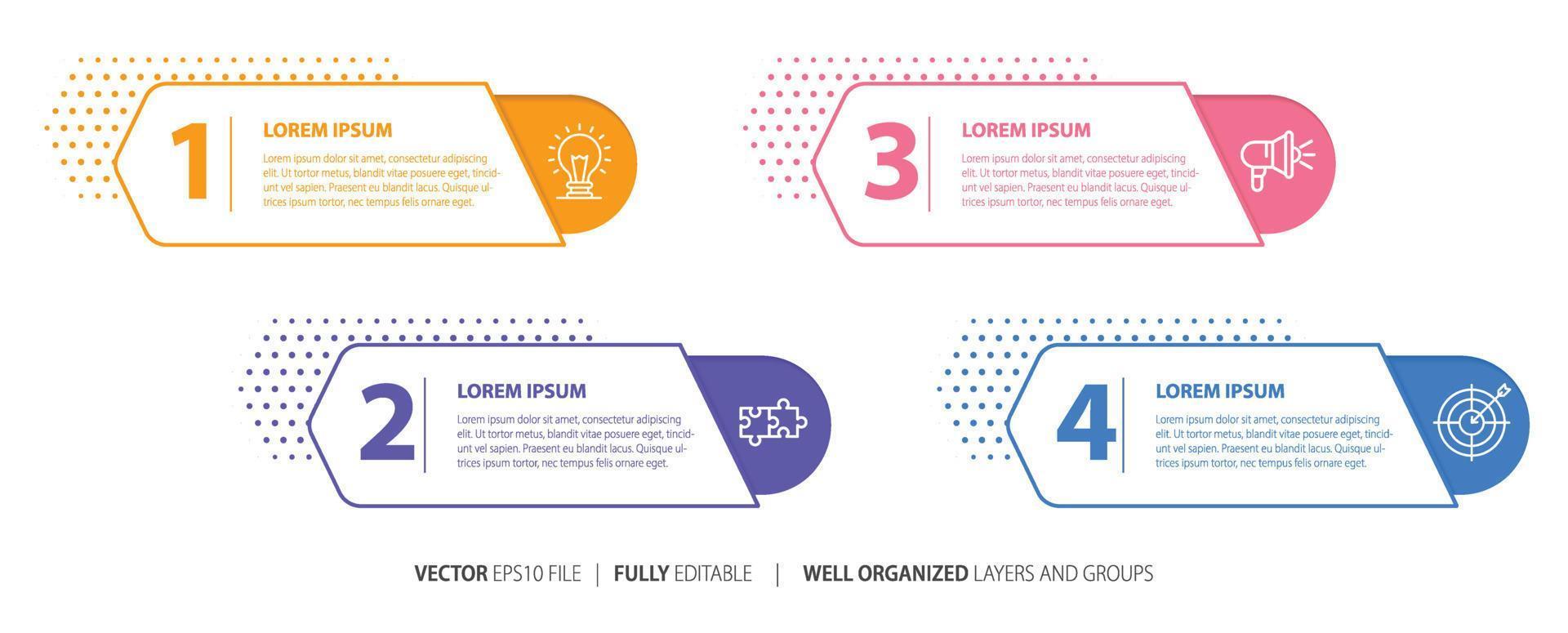 Business Infographic with modern design vector. vector