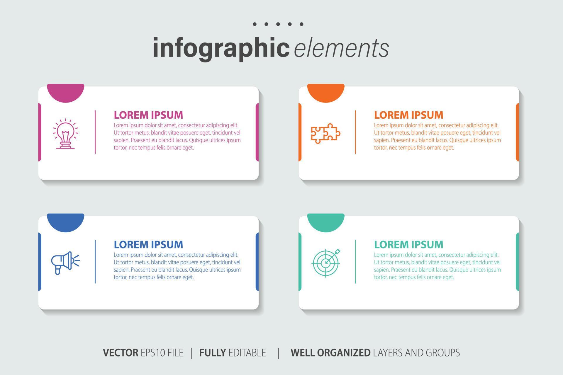 Infographic elements data visualization vector 22604752 Vector Art at ...