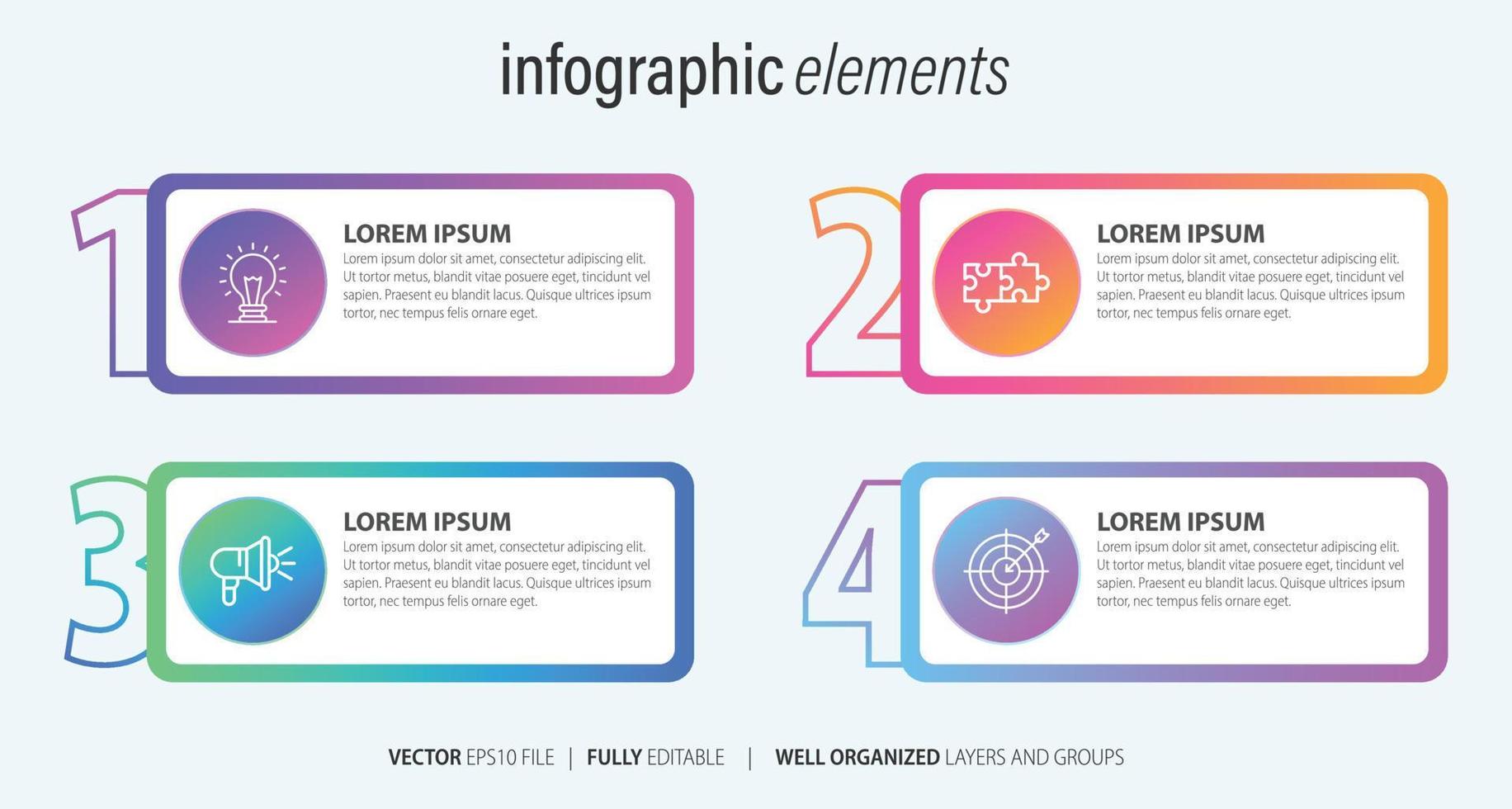Business Infographic with modern design vector. vector