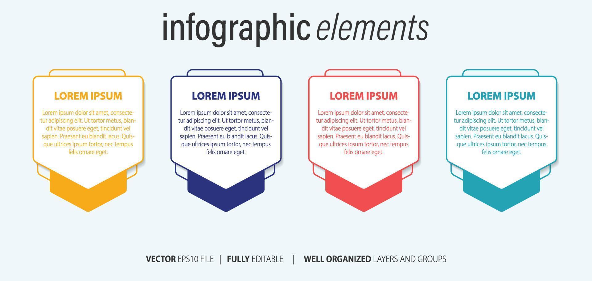 Business Infographic with modern design vector. vector