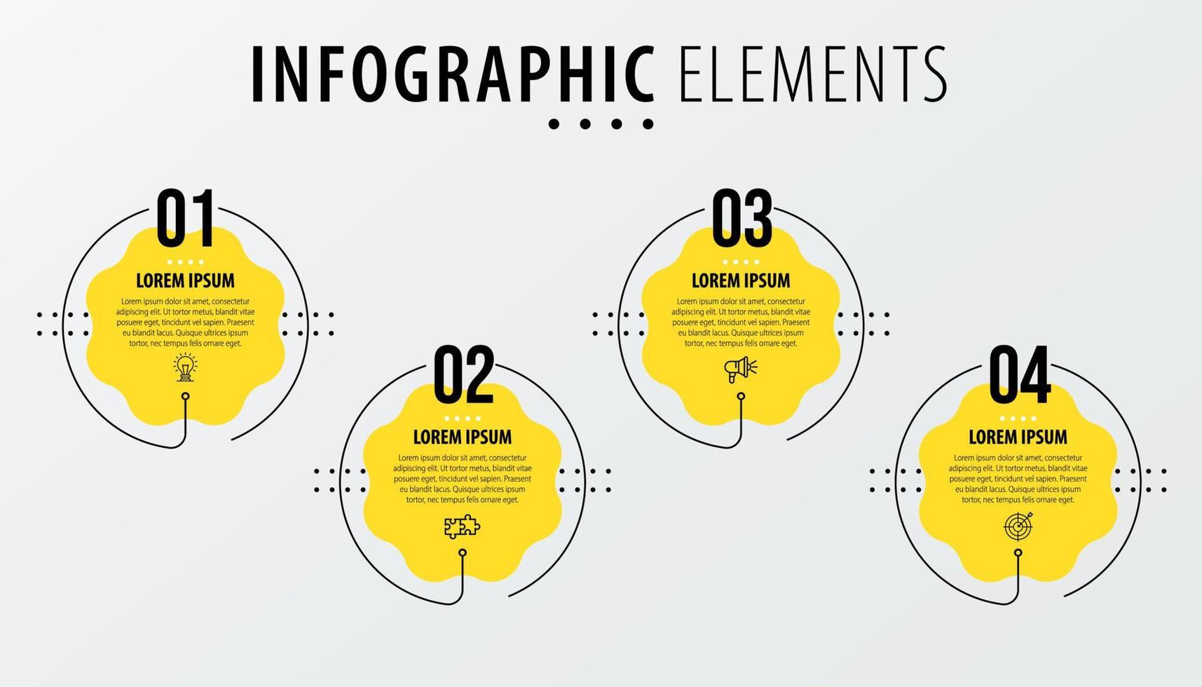 visualización de datos comerciales. diagrama del proceso. elementos abstractos de gráfico, diagrama con pasos, opciones, partes o procesos. plantilla de negocio vectorial para presentación. concepto creativo para infografía. vector