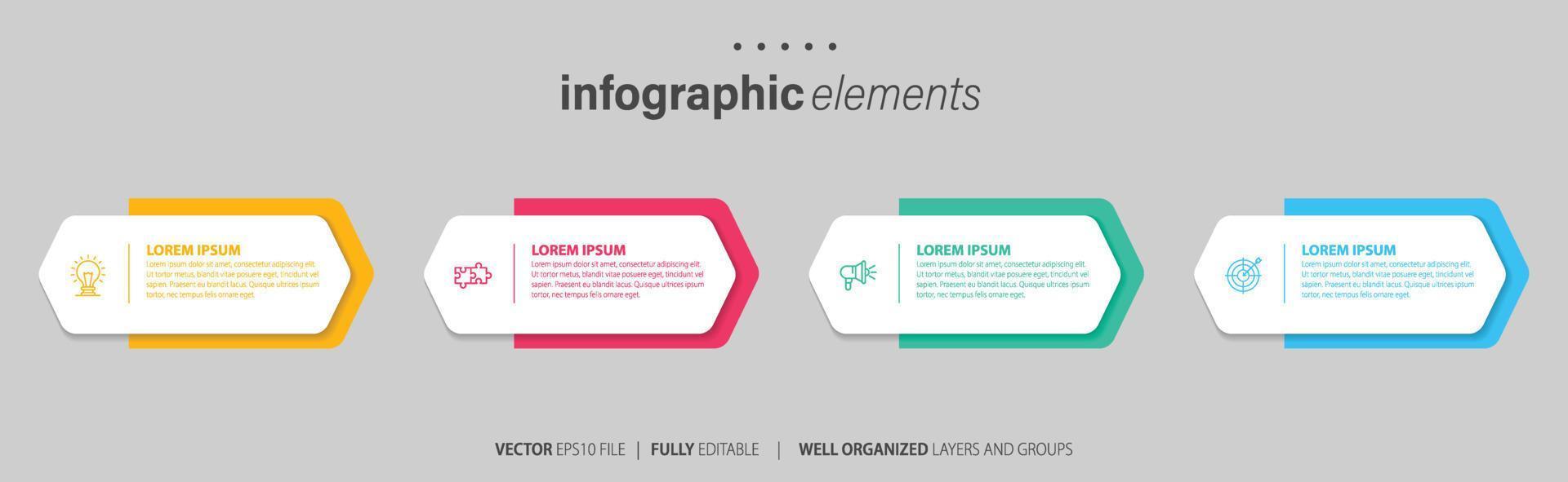 infografía elementos datos visualización vector