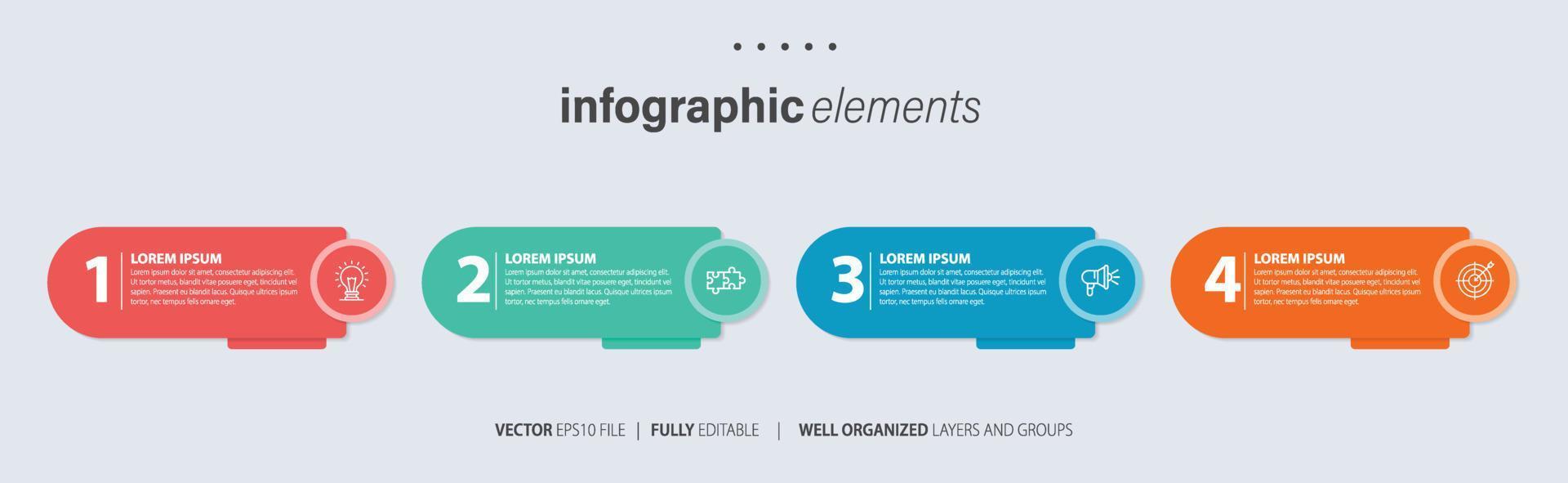 infografía elementos datos visualización vector