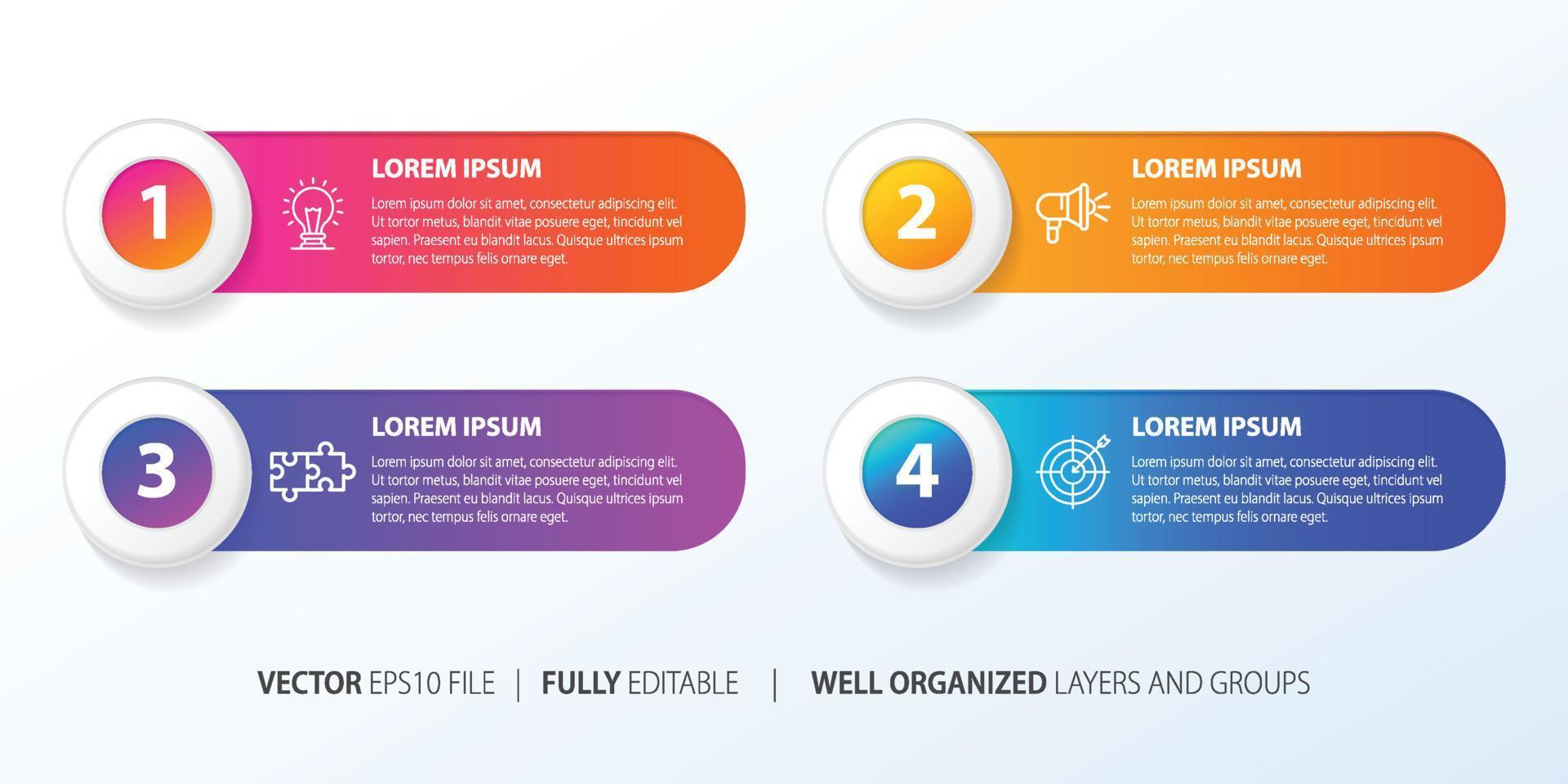 Business Infographic with modern design vector. vector