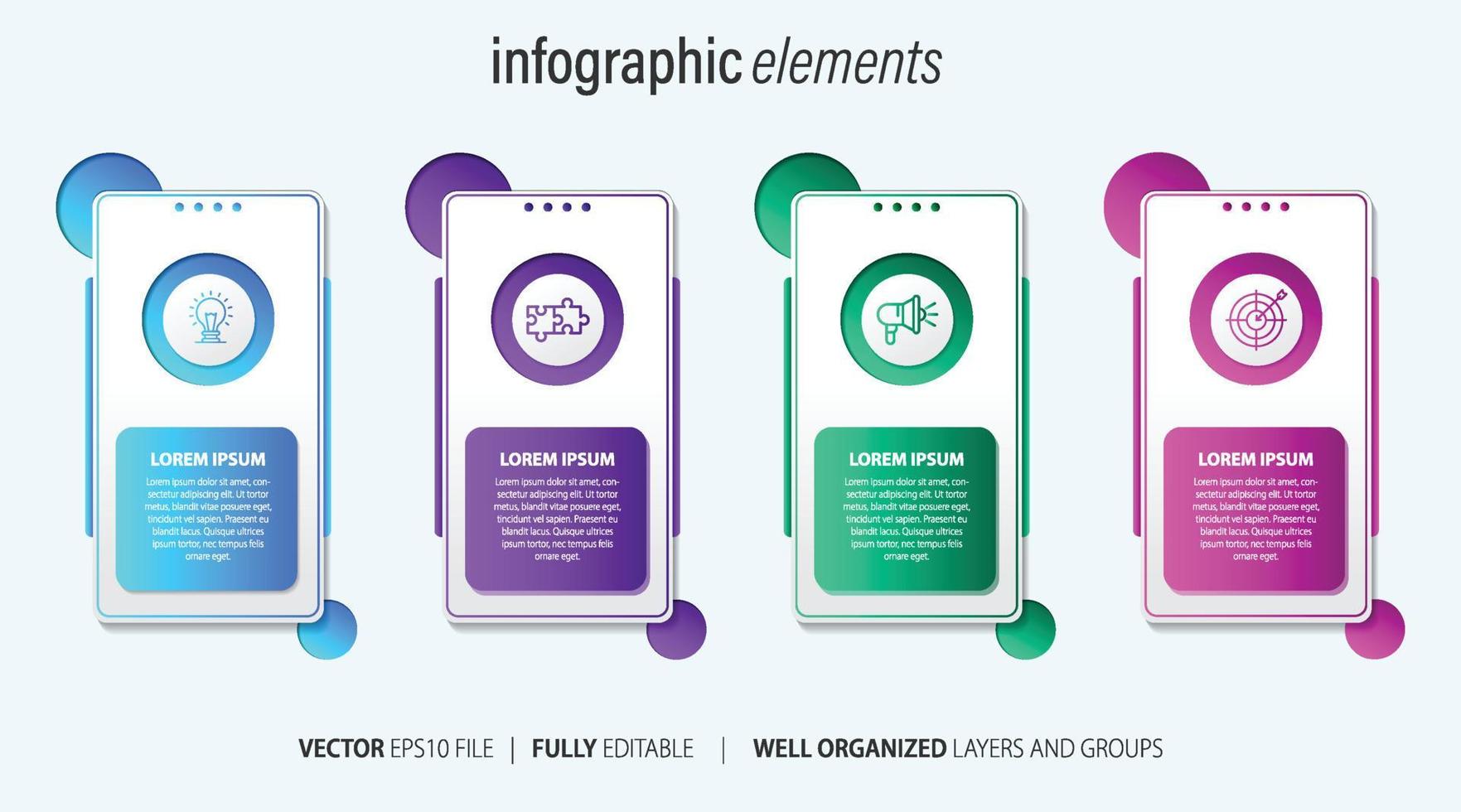 negocio infografía con moderno diseño vector. vector