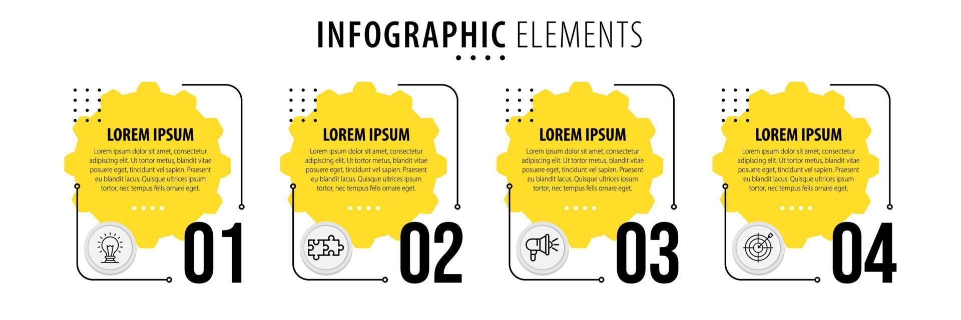 Business data visualization. Process chart. Abstract elements of graph, diagram with steps, options, parts or processes. Vector business template for presentation. Creative concept for infographic.