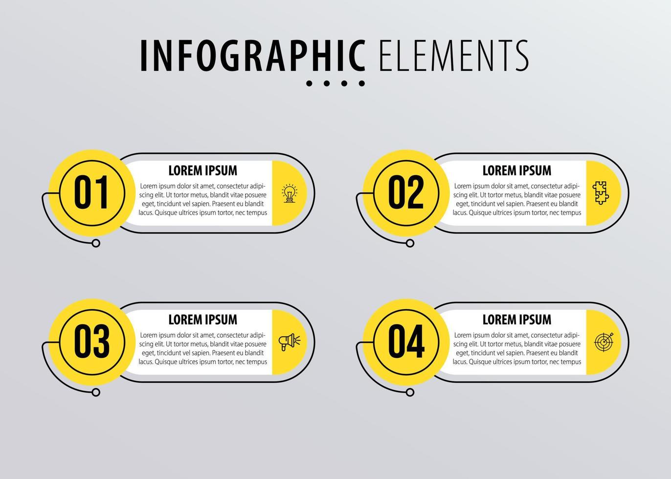 plantilla de diseño infográfico vectorial con 4 opciones o pasos vector