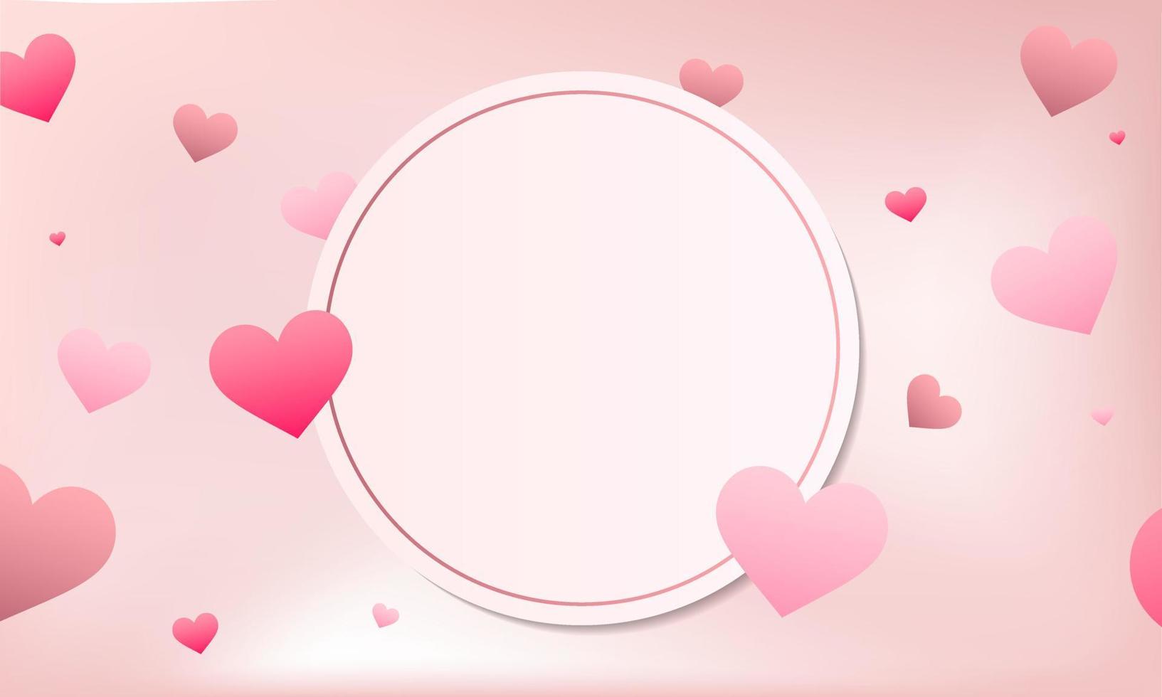 Beautiful Hearts Falling on Background. Invitation Template Background Design, Greeting Card, Poster. Valentine Day. Vector illustration