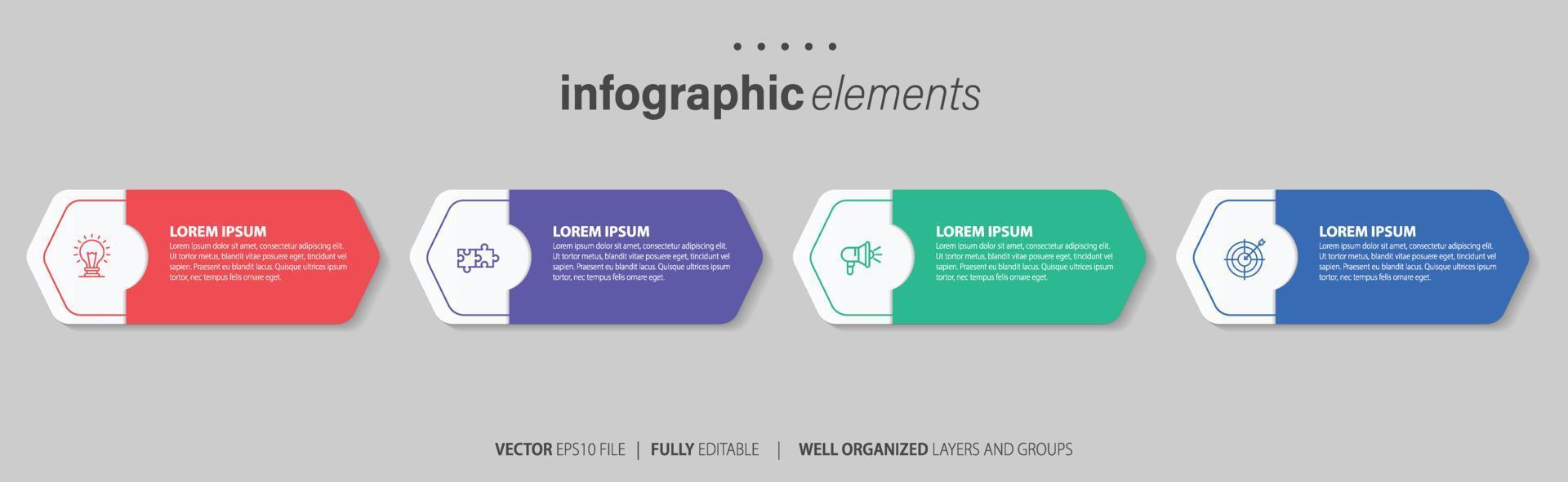 infografía elementos datos visualización vector