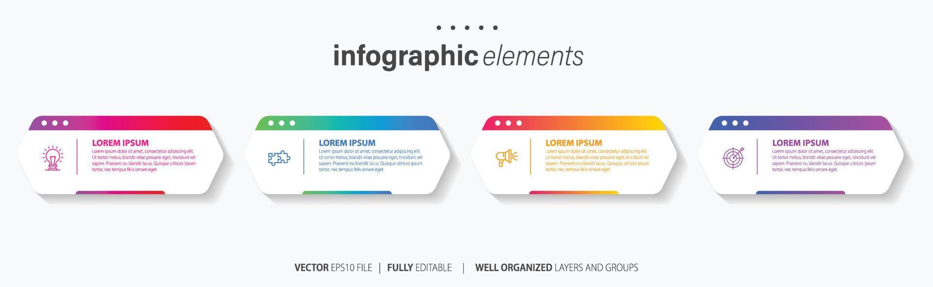 Infographic elements data visualization vector