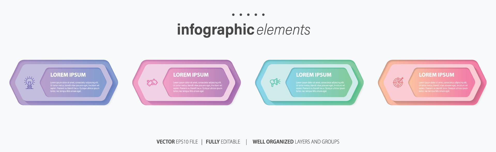 plantilla de infografía vectorial vector