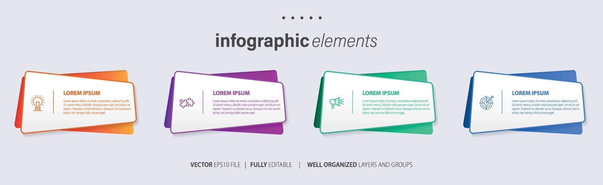 infografía elementos datos visualización vector