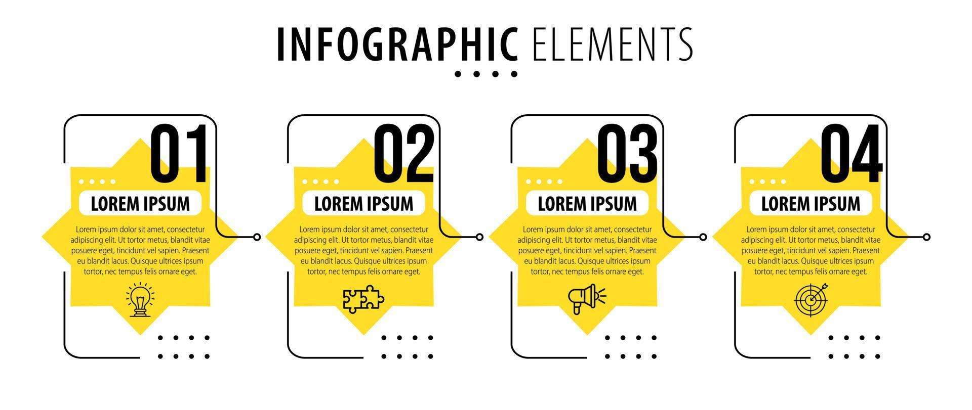 visualización de datos comerciales. diagrama del proceso. elementos abstractos de gráfico, diagrama con pasos, opciones, partes o procesos. plantilla de negocio vectorial para presentación. concepto creativo para infografía. vector