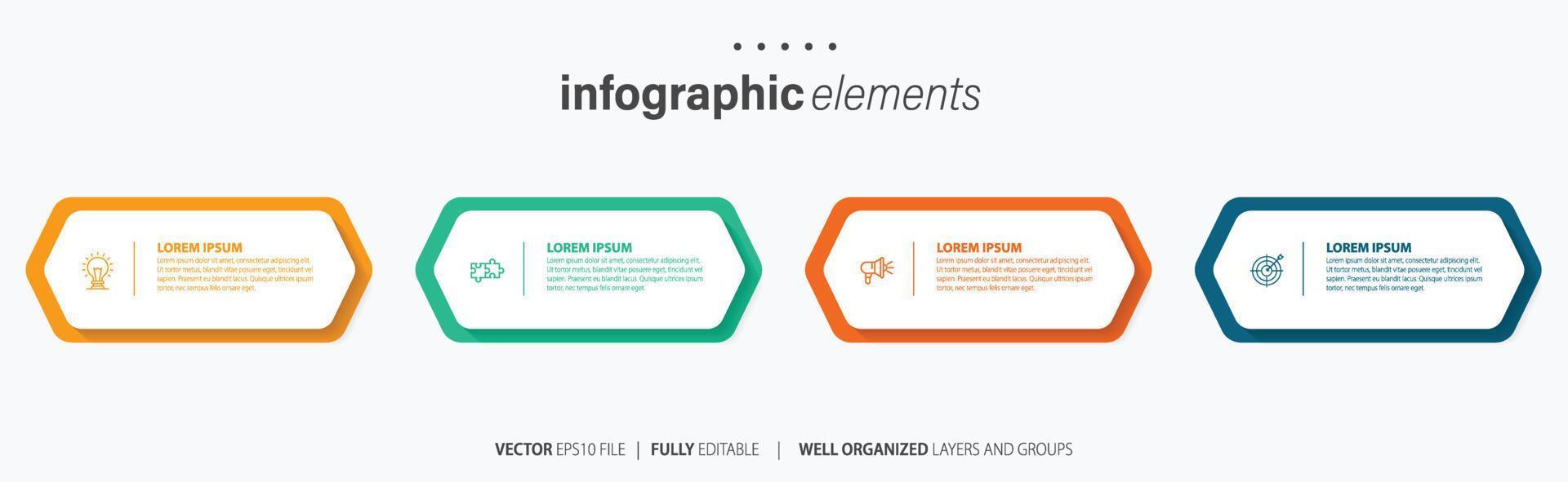 infografía elementos datos visualización vector