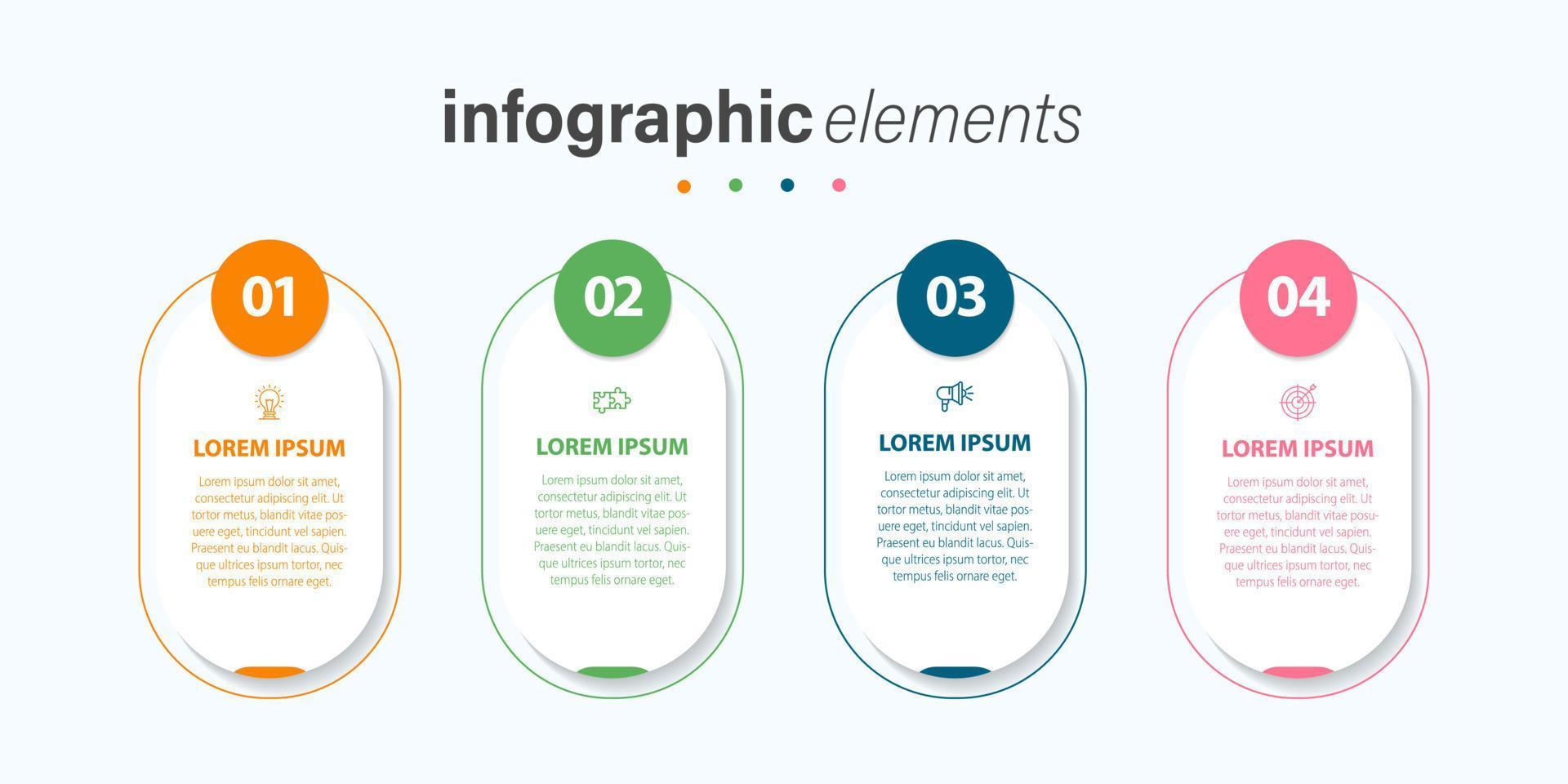 visualización de datos comerciales. diagrama del proceso. elementos abstractos de gráfico, diagrama con pasos, opciones, partes o procesos. plantilla de negocio vectorial para presentación. concepto creativo para infografía. vector