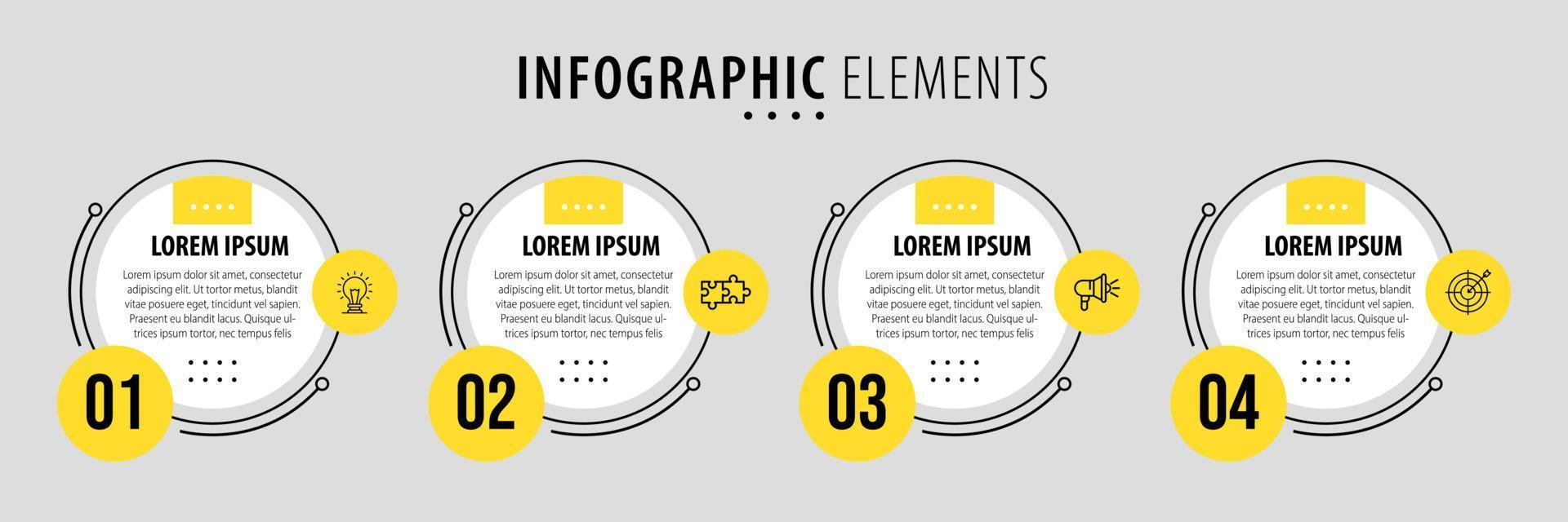 Business data visualization. Process chart. Abstract elements of graph, diagram with steps, options, parts or processes. Vector business template for presentation. Creative concept for infographic.