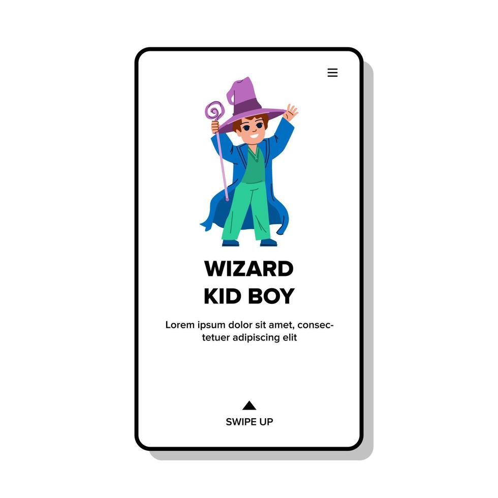 wizard kid boy vector