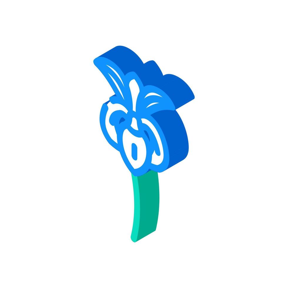 iris flower spring isometric icon vector illustration