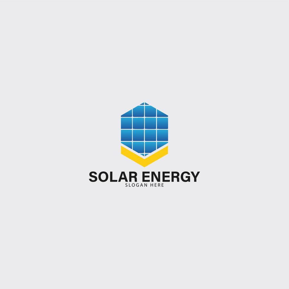 solar panel electric energy company logo vector