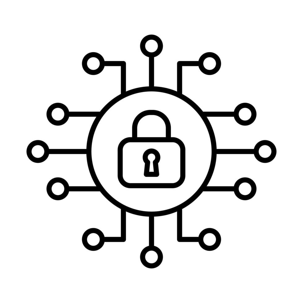 Cyber security icon vector. Security logo Artificial Intelligence Keyhole symbol speed internet technology sign for graphic design, logo, web site, social media, mobile app, ui illustration vector