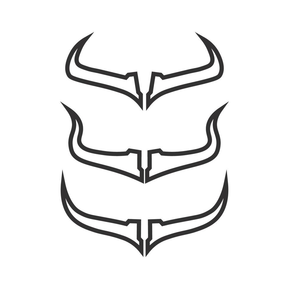 Bull horn logo and symbol template icons app vector