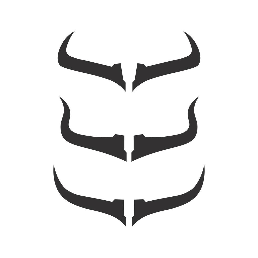 Bull horn logo and symbol template icons app vector