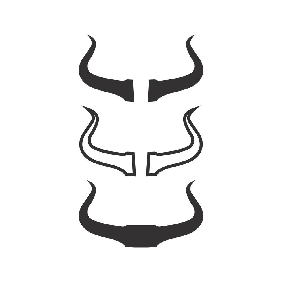 Bull horn logo and symbol template icons app vector