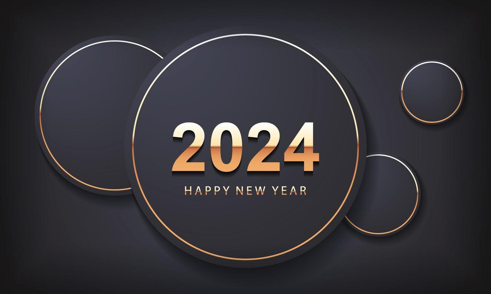 2024 Happy New Year Background Design. Greeting Card, Banner, Poster. Vector Illustration.