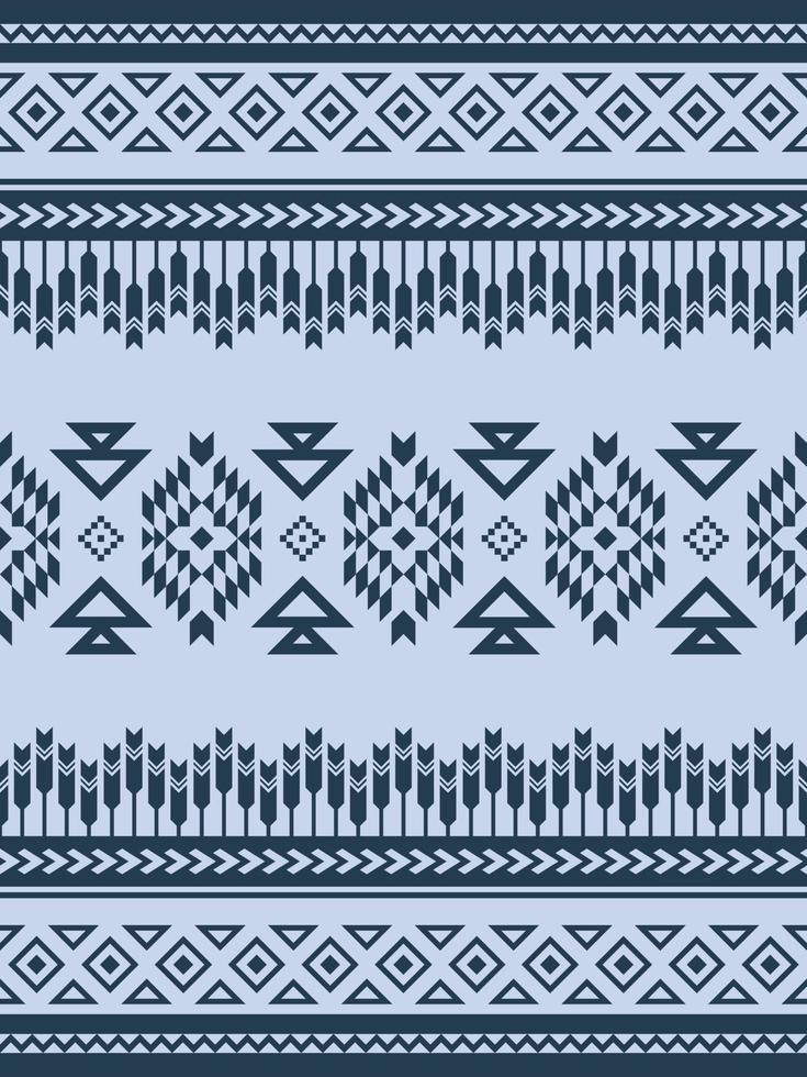 Aztec vector seamless pattern indigo color. Print for wallpaper, textiles and ceramics. Vector illustration.