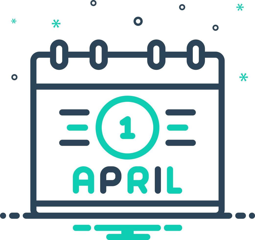 mix icon for april vector