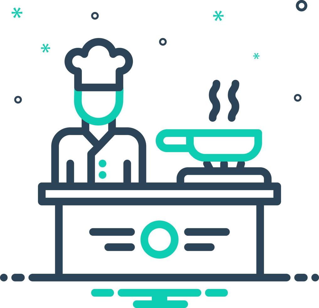 mix icon for cooking vector