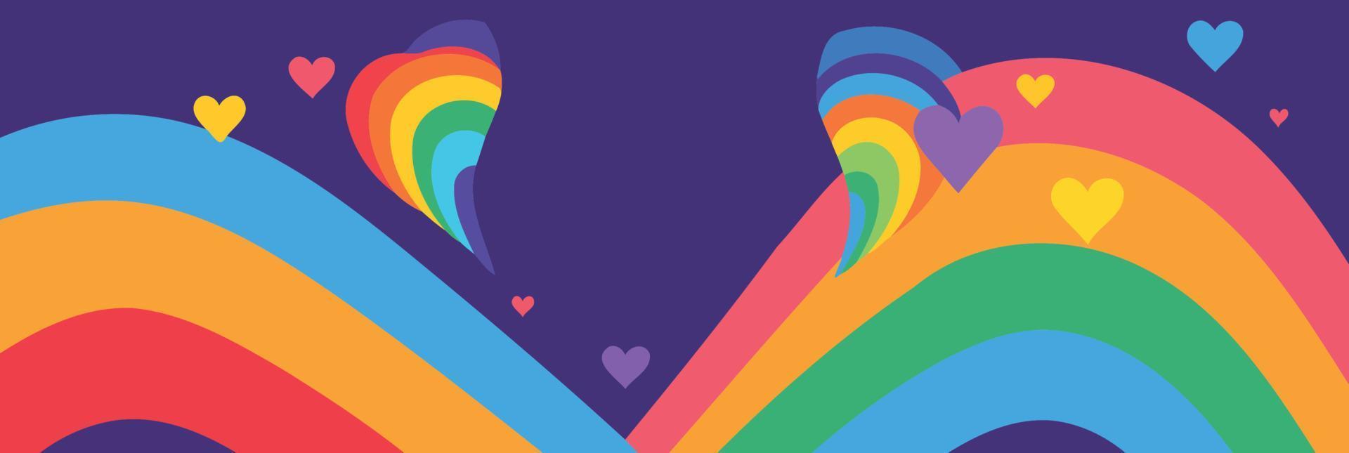 lgbt pride day and month rainbow background vector