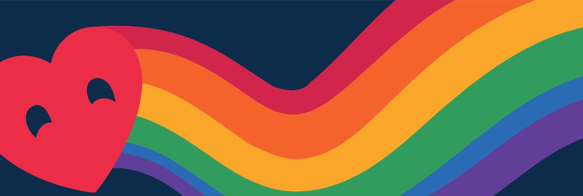 lgbt pride day and month rainbow background vector